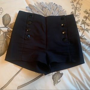Button up black shorts